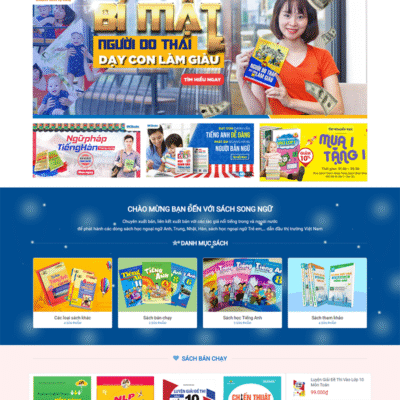Website bán các sản phẩm sách, dụng cụ học tập