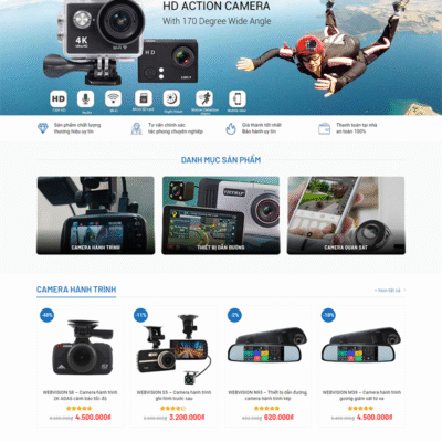 Website bán camera, flycam mẫu 2