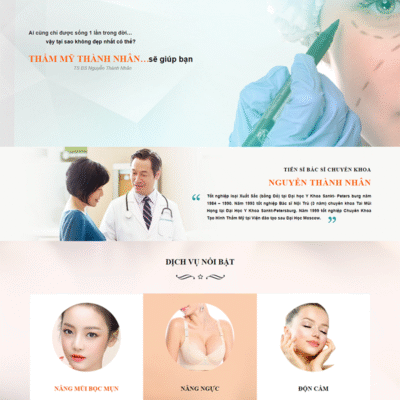 Website cung cấp dịch vụ nha khoa, thẩm mỹ