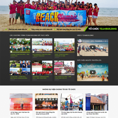 Website giới thiệu công ty tổ chức sự kiện, teambuilding