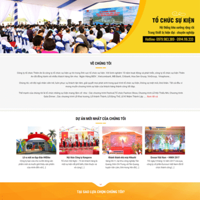 Website giới thiệu công ty tổ chức sự kiện, teambuilding