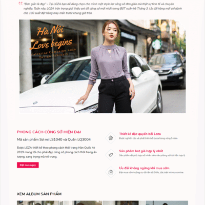 Website bán sản phẩm thời trang