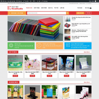 Website bán sản phẩm mẹ nhựa mica, các sản phẩm công nghiệp