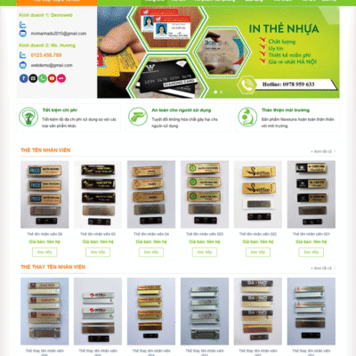 Website bán sản phẩm mẹ nhựa mica, các sản phẩm công nghiệp mẫu 2