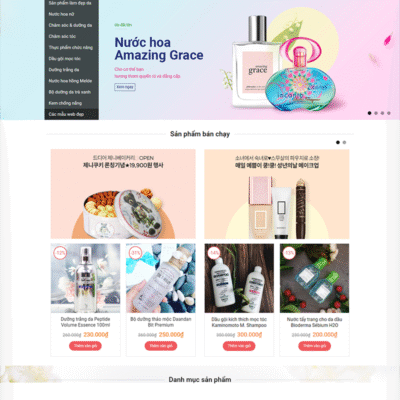 Website bán mỹ phẩm, nước hoa