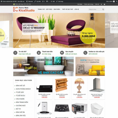 Website trang thiết bị nội thất mẫu 6