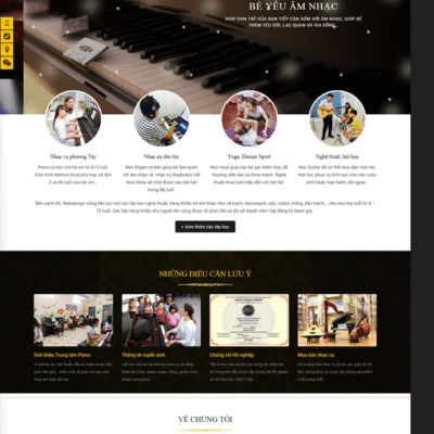 Website giới thiệu trung tâm dạy đàn piano