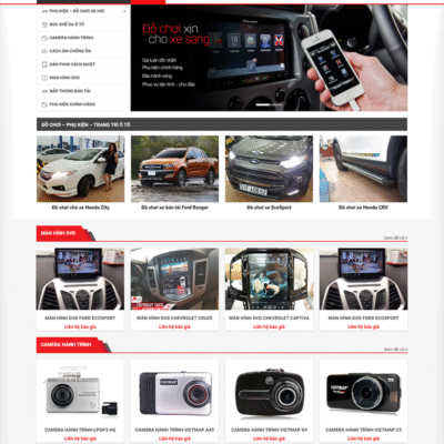 Website bán sản phẩm xe ô tô mẫu 2