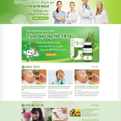 Website bán sản phẩm tinh bột hẹ