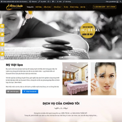 Website dịch vụ SPA, thẩm mỹ viện