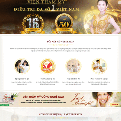 Website dịch vụ SPA, thẩm mỹ viện mẫu 2