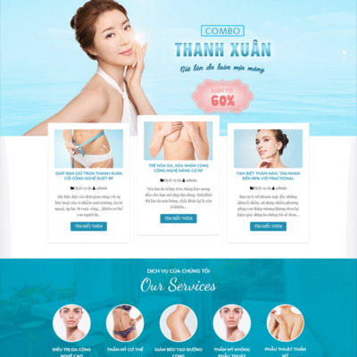 Website dịch vụ SPA, thẩm mỹ viện mẫu 4