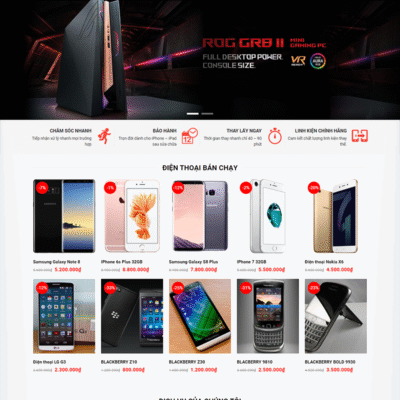 Website dịch vụ sửa điện thoại