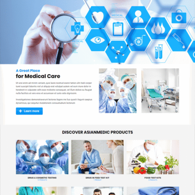 Website bán các dịch vụ thiết bị y tế