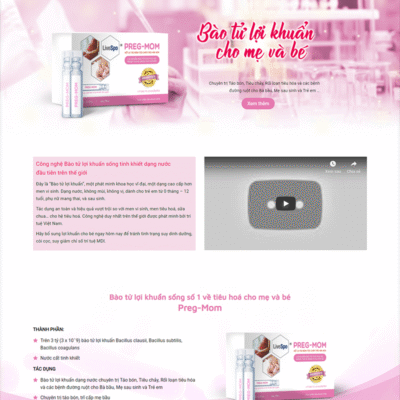 Website bán các sản phẩm thực phẩm chức năng mẫu 2