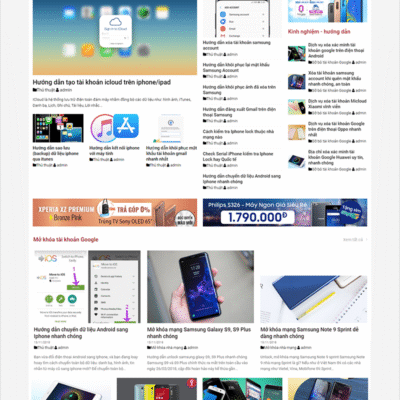 Website tin tức, blog, giới thiệu sản phẩm