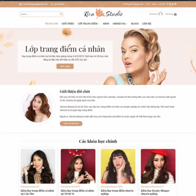 Website giới thiệu dịch vụ trang điểm